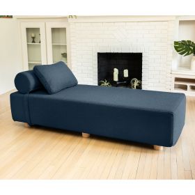 Jaxx Alvy Indoor Lounger / Daybed - Luxurious Lounger with Maple Feet (Option: Boucle Navy)