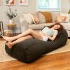 Jaxx Arlo Lounger Bean Bag Chair - Two-Tone - Quilted Microvelvet