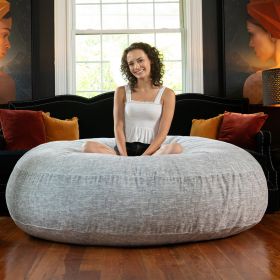 Jaxx 6 Foot Cocoon - Large Bean Bag Chair for Adults (Option: Mondo Fur - Grey)