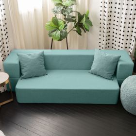 Zenzi Loveseat Twin - Convertible Couch / Twin Sleeper (Option: Bru Smart  - Lagoon)