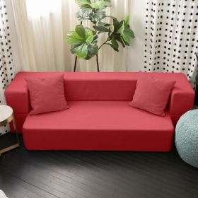 Zenzi Loveseat Twin - Convertible Couch / Twin Sleeper (Option: Bru Smart  - Poppy Red)