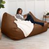 Atrium Collection Lozia Loveseat - Large Foam Bean Bag Sofa for Home Theaters