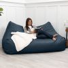 Atrium Collection Lozia Loveseat - Large Foam Bean Bag Sofa for Home Theaters