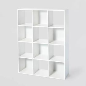 11" 12 Cube Organizer Shelf (Color: White)