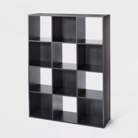 11" 12 Cube Organizer Shelf (Color: Espresso Brown)